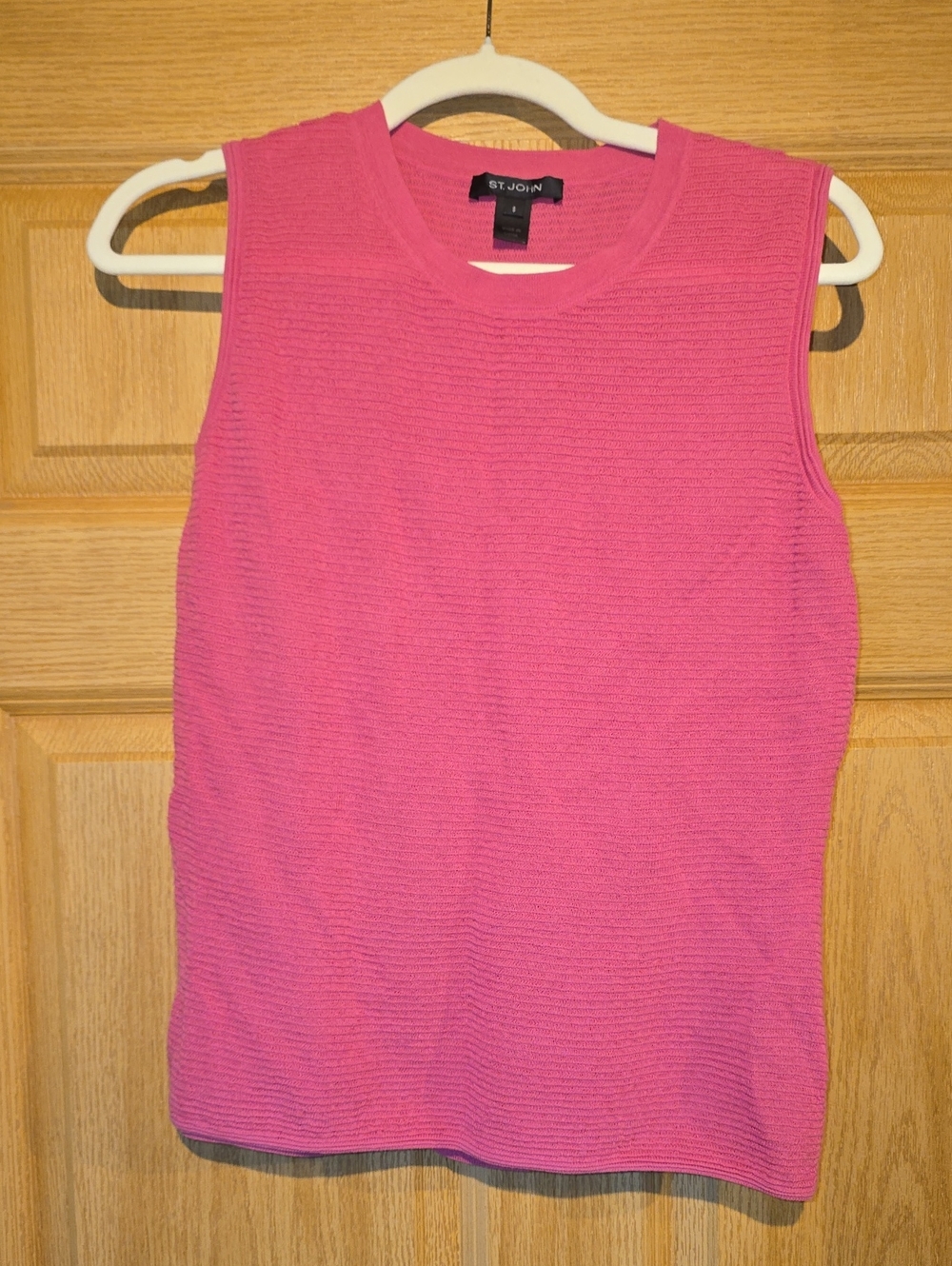St. John Bright Pink Sleeveless Knit Tank